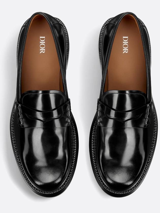 Carlo Polished Calfskin Loafers Black - DIOR - BALAAN 7