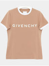 Archetype Slim Fit Cotton Short Sleeve T-Shirt Beige - GIVENCHY - BALAAN 3