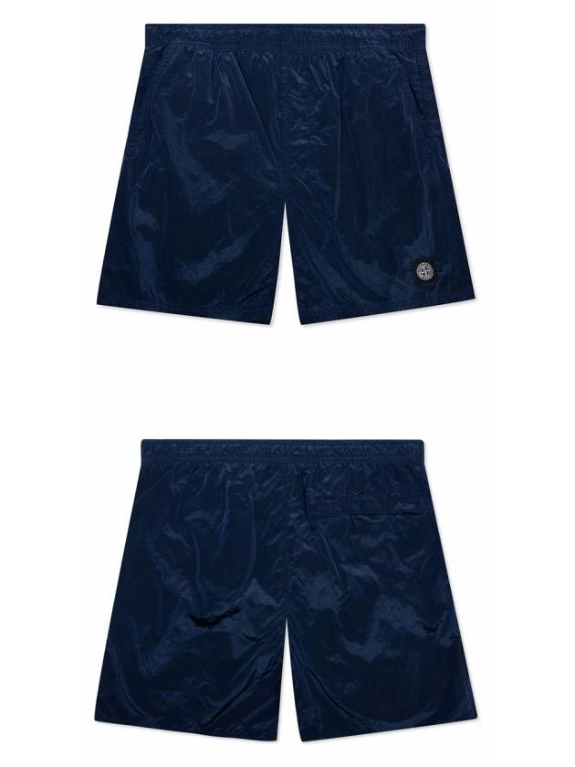 Men's Logo Patch Nylon Metal Swim Shorts Avio Blue - STONE ISLAND - BALAAN 5