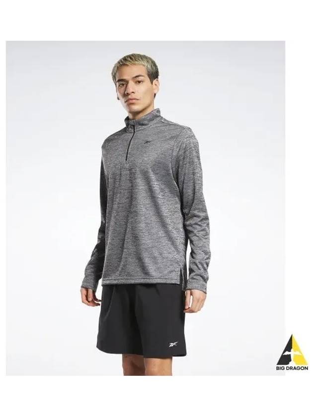 Workout Ready Quarter Zip Long Sleeve Gray - REEBOK - BALAAN 1