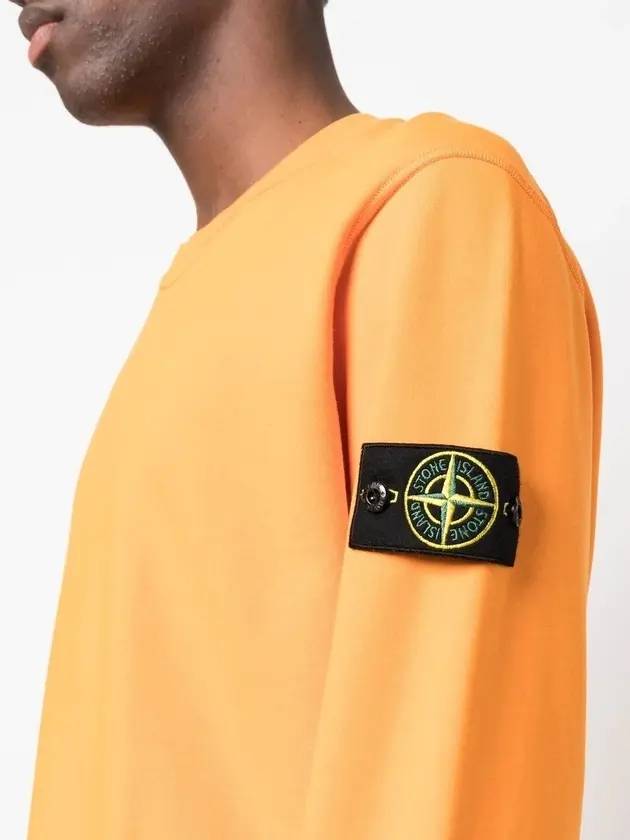 Wappen Patch Crew Neck Sweatshirt Orange - STONE ISLAND - BALAAN 6