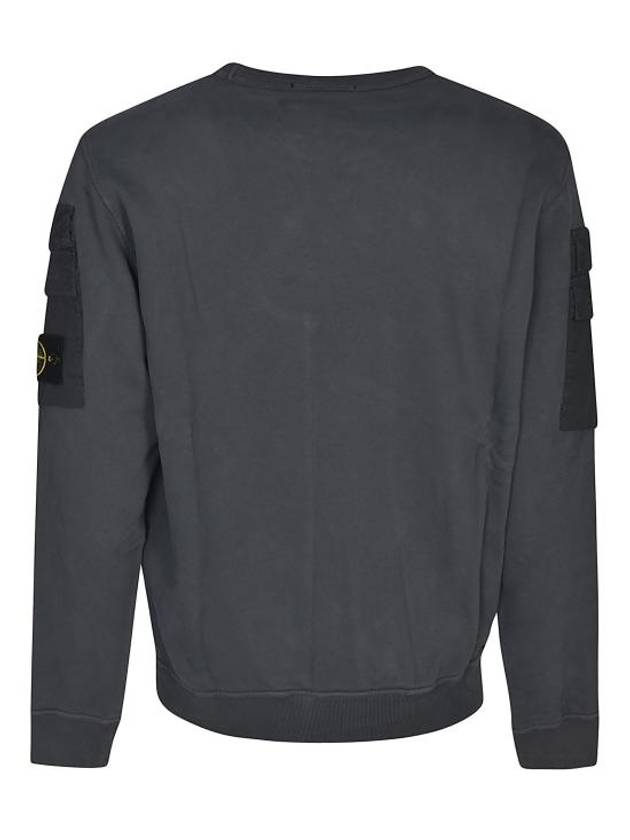 Men's Wappen Patch Cargo Pocket Sweatshirt Grey - STONE ISLAND - BALAAN 3