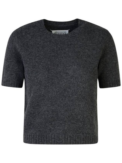 Washed Lambswool Crewneck Knit Top Grey - MAISON MARGIELA - BALAAN 2