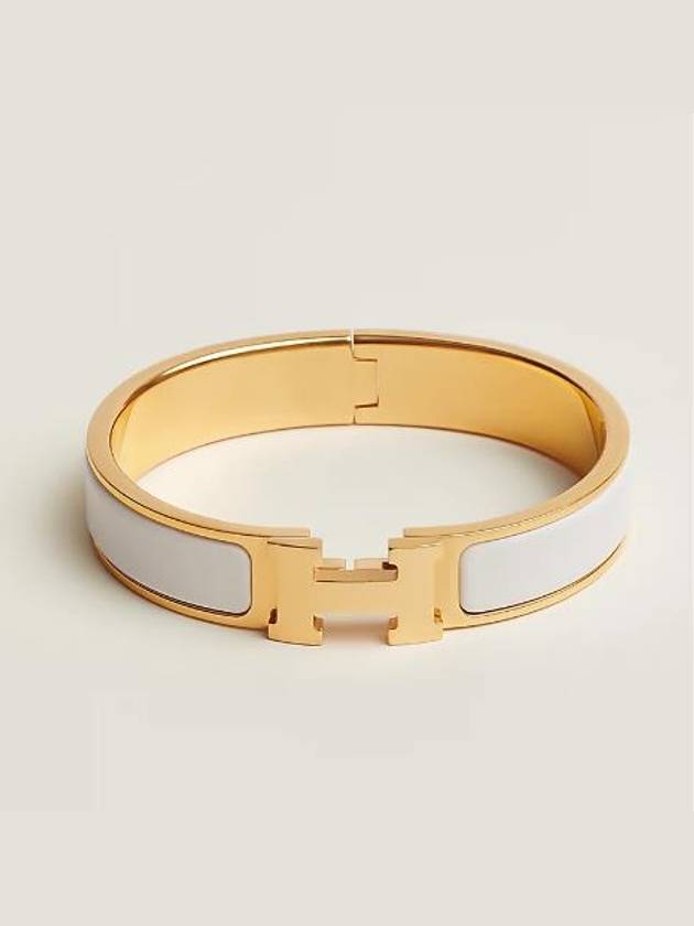 Clic H Bracelet Gold Blanc - HERMES - BALAAN 2