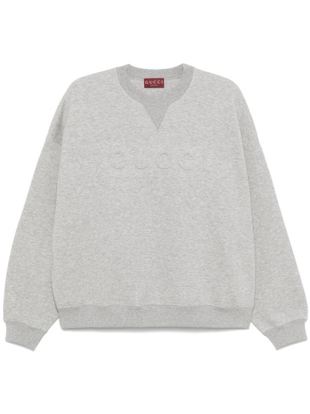 Cotton Jersey Embossed Sweatshirt Gray - GUCCI - BALAAN 2