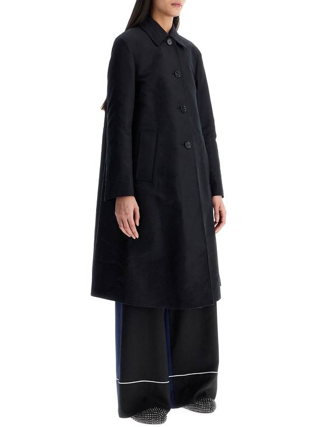 minimalist black cotton raincoat for women - MARNI - BALAAN 2