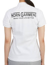 Women's Look Collar Short Sleeve PK Shirt White - HORN GARMENT - BALAAN 5