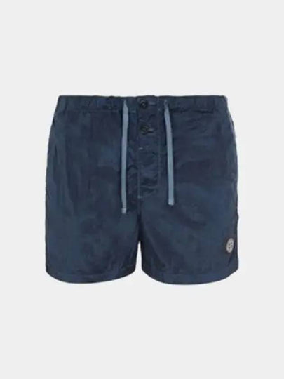 Men's Nylon Metal Swim Shorts Navy - STONE ISLAND - BALAAN 2