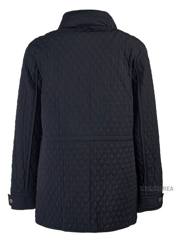 Check Hooded Quilted Jacket Black - BURBERRY - BALAAN 4