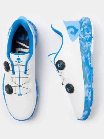 Men's G Drive Perforated TPU Camo Spikeless White Blue - G/FORE - BALAAN 2