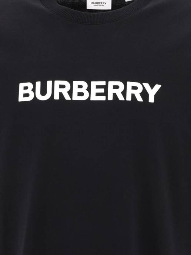 Logo Print Cotton Short Sleeve T-Shirt Black - BURBERRY - BALAAN 4