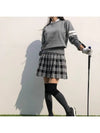 Golf Skirt Smart Check Knit Ant Waist Banding Golf Skirt Golini Golf Wear - LOLOALLOY - BALAAN 6