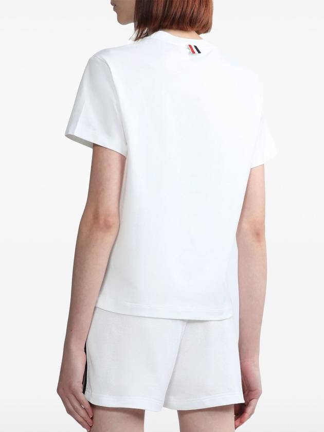 Midweight Jersey Boxy Pocket Short Sleeve T-Shirt White - THOM BROWNE - BALAAN 3