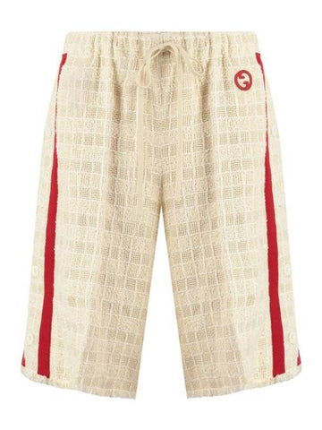 Interlocking G Tweed Shorts Ivory - GUCCI - BALAAN 1