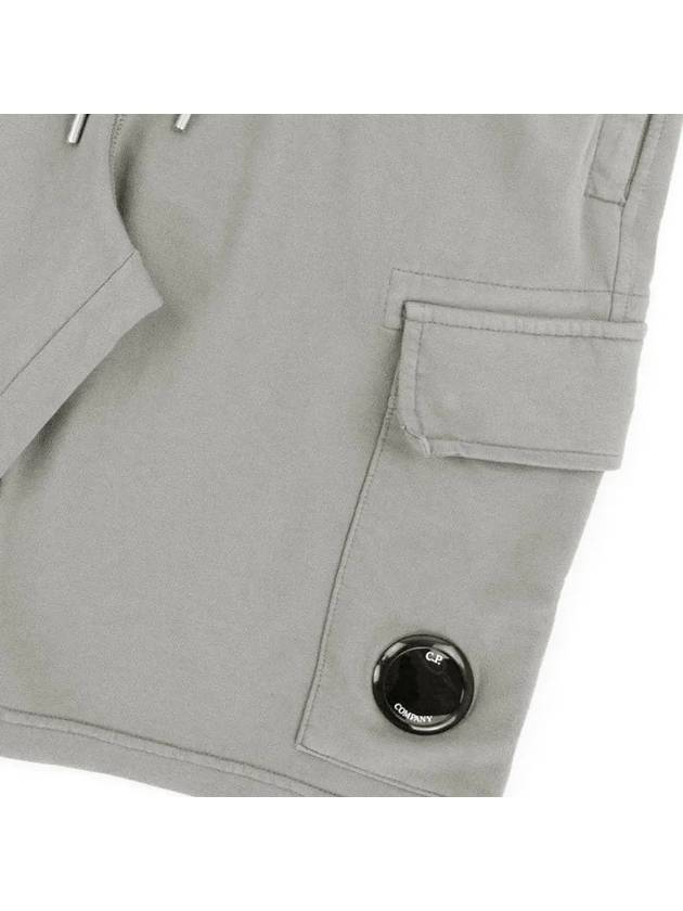 Light Fleece Utility Shorts Grey - CP COMPANY - BALAAN 5