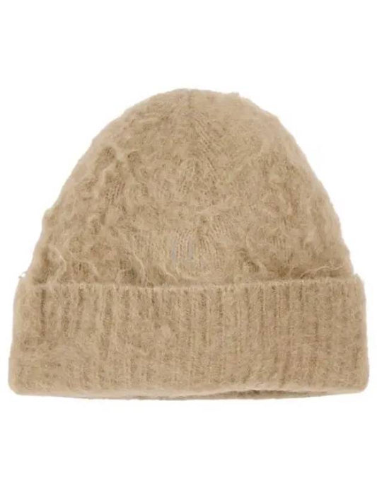 Wool Mohair Beanie Dark Beige - ACNE STUDIOS - BALAAN 2