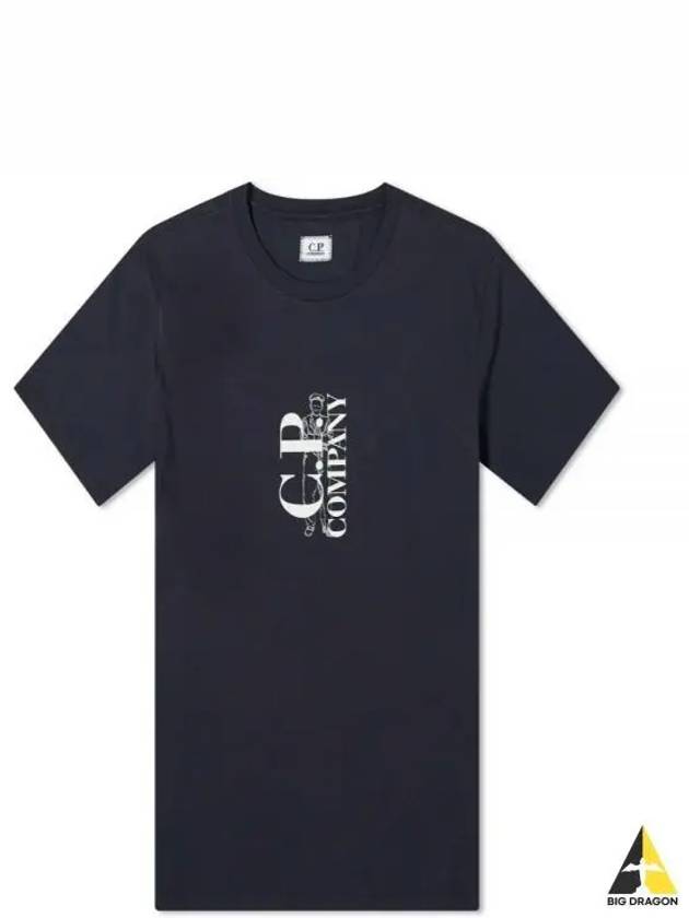 30/1 Jersey British Sailor Short Sleeve T-Shirt Navy - CP COMPANY - BALAAN 2