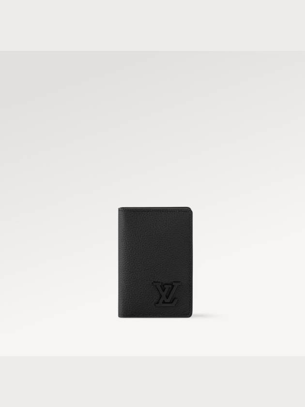 Aerogram Pocket Organizer Card Wallet Black - LOUIS VUITTON - BALAAN 9