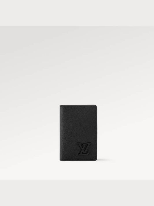 Aerogram Pocket Organizer Card Wallet Black - LOUIS VUITTON - BALAAN 2