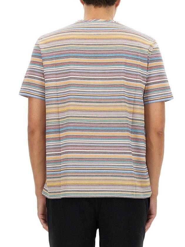 Rainbow Stripe Pattern T-Shirt M1R919TN02434 - PAUL SMITH - BALAAN 4