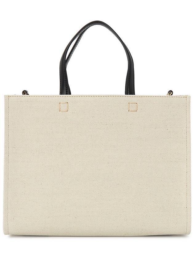 Small Canvas Tote Bag Beige Black - GIVENCHY - BALAAN 5