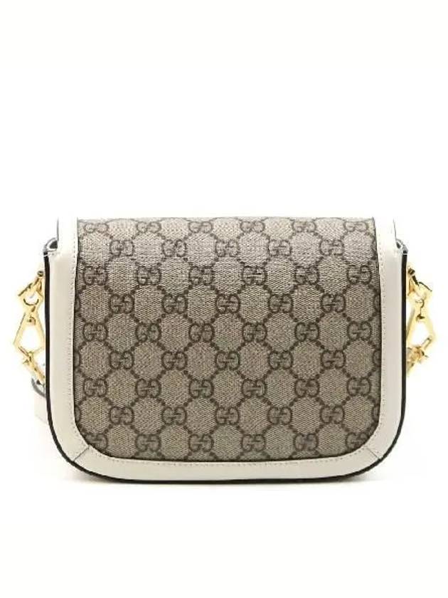 658574 White leather horsebit 1955 mini cross bag three color strap - GUCCI - BALAAN 4