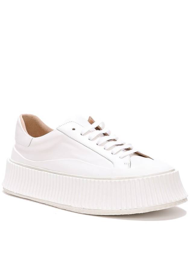 Leather Low Top Sneakers White - JIL SANDER - BALAAN 3