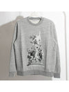 Graphic Print Crew Neck Sweatshirt Grey Melange - ACNE STUDIOS - BALAAN 2