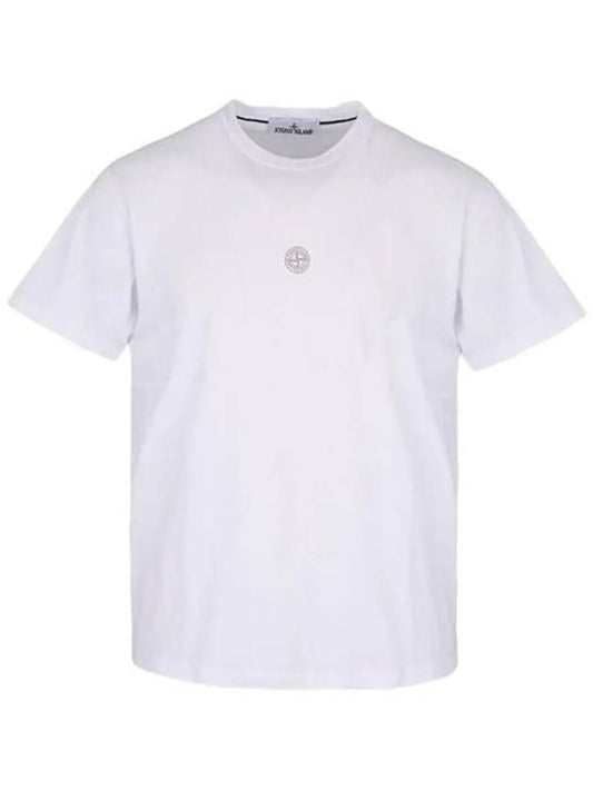 Chest Logo Print Short Sleeve T-Shirt White - STONE ISLAND - BALAAN 2