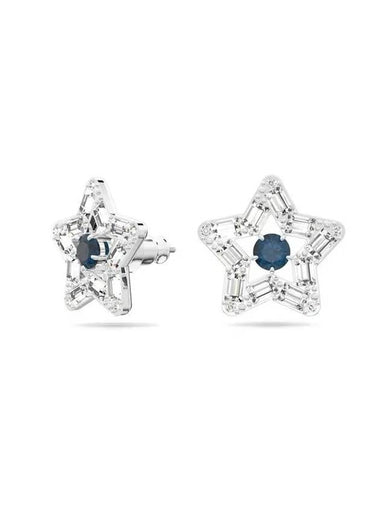 Stella Star Stud Earrings Blue Silver - SWAROVSKI - BALAAN 1