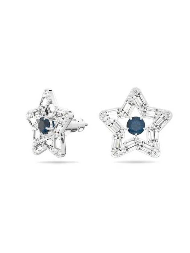 Stella Star Stud Earrings Blue Silver - SWAROVSKI - BALAAN 1