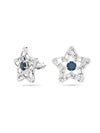 Stella Star Stud Earrings Blue Silver - SWAROVSKI - BALAAN 1