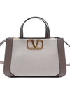 V Logo Signature Tote Bag Grey Ivory - VALENTINO - BALAAN 2