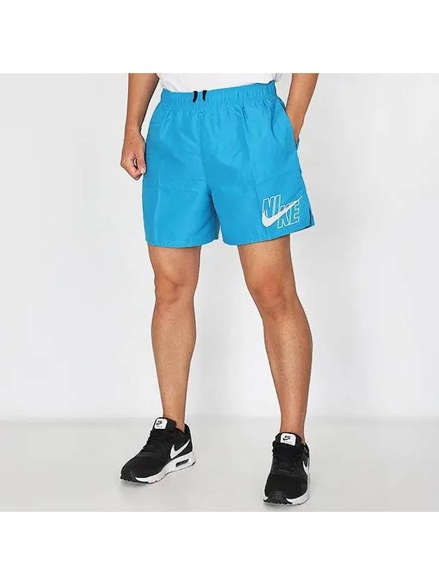 Men's 5'' Big Logo Swim Shorts Blue - NIKE - BALAAN 2