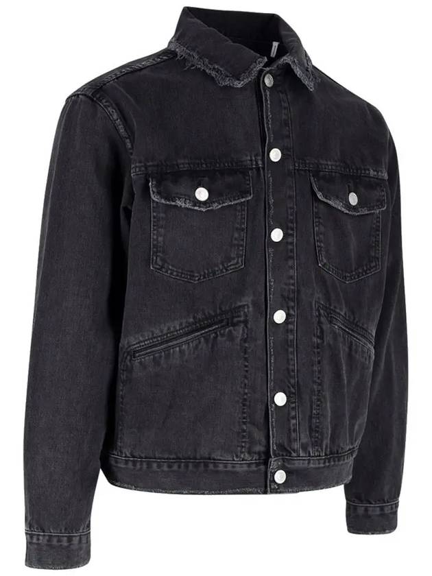 Jango Embroidered Logo Denim Jacket Black - ISABEL MARANT - BALAAN 5