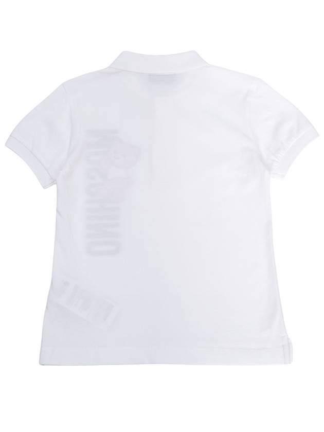 Kids collar short sleeve t shirt HPM03Y LFA01 10101 Adults can wear - MOSCHINO - BALAAN 2