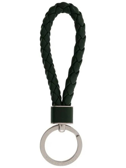 Intrecciato Leather Key Holder Dark Green - BOTTEGA VENETA - BALAAN 2