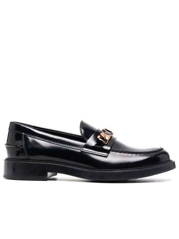 Horsebit Chain Leather Loafer Black - TOD'S - BALAAN 5