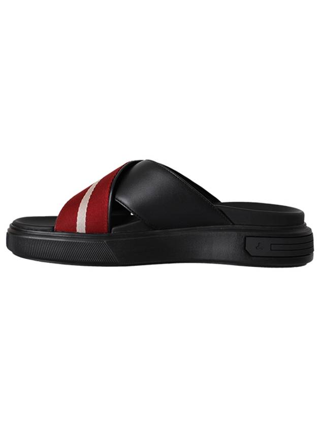 Jake T Strap Logo Slippers Black MSS023 VT014 I921 - BALLY - BALAAN 4