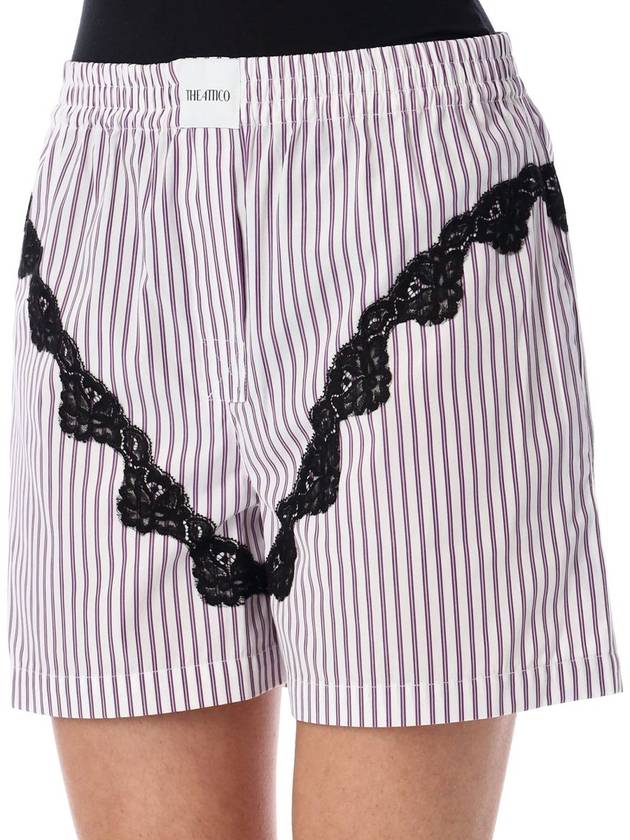 The Attico Striped Short Pants - THE ATTICO - BALAAN 3