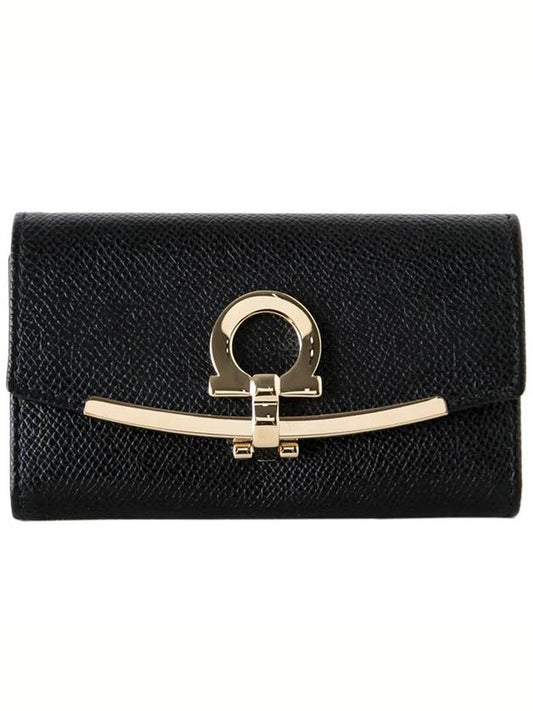 Gancini Key Holder Black - SALVATORE FERRAGAMO - BALAAN 2