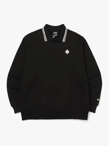 Diadora Forte Collar Sweatshirt BLACK - DIADORA - BALAAN 1