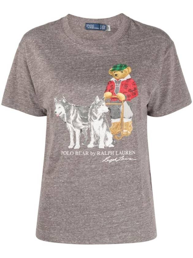 Polo Bear Print Melange T-Shirt - POLO RALPH LAUREN - BALAAN 1