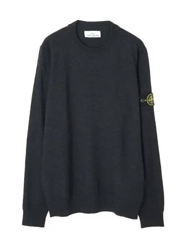 Pure Light Wool Crew Neck Knit Regular Fit Men - STONE ISLAND - BALAAN 1