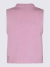 Graphic Wool Mix Vest Knit Top Fragrant Lilac - GANNI - BALAAN 5