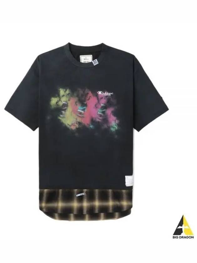 A10TS641 BLACK graphic print t shirt - MIHARA YASUHIRO - BALAAN 1