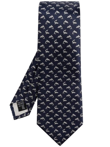 Giorgio Armani Silk Tie, Men's, Navy Blue - GIORGIO ARMANI - BALAAN 1