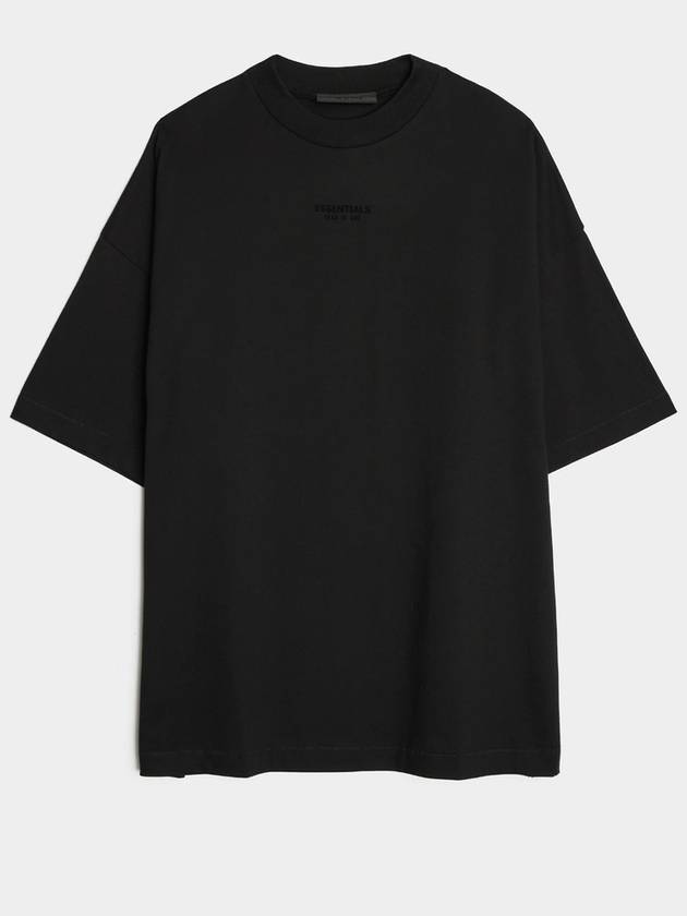 Logo Print Cotton Short Sleeve T-Shirt Black - FEAR OF GOD ESSENTIALS - BALAAN 2