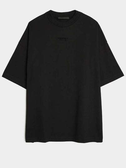 Logo Print Cotton Short Sleeve T-Shirt Black - FEAR OF GOD ESSENTIALS - BALAAN 2