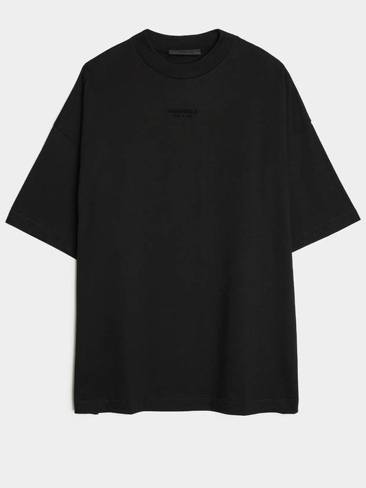Logo Print Cotton Short Sleeve T-Shirt Black - FEAR OF GOD ESSENTIALS - BALAAN 2